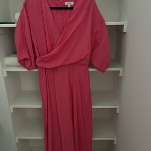 COS Women's Vibrant Pink Long Sleeve Dress